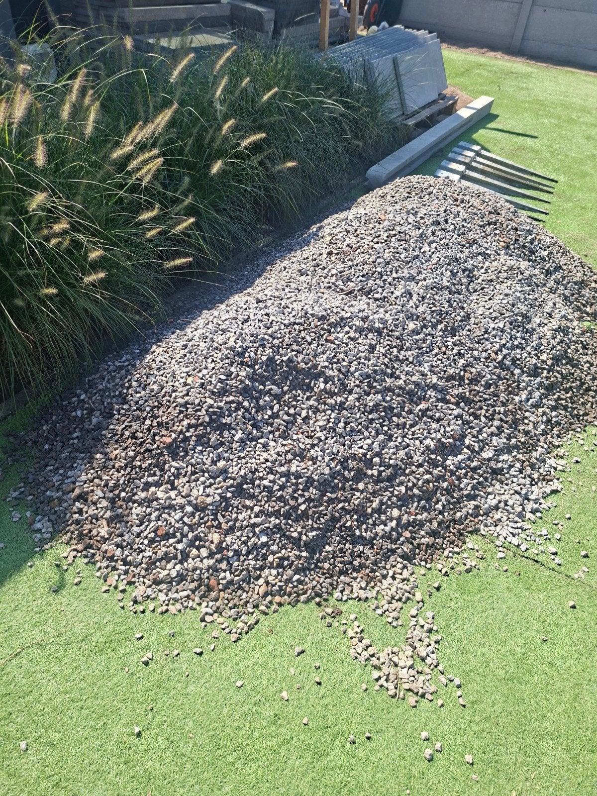 ruim 1m3 blauwe kiezel, Tuin en Terras, Ophalen