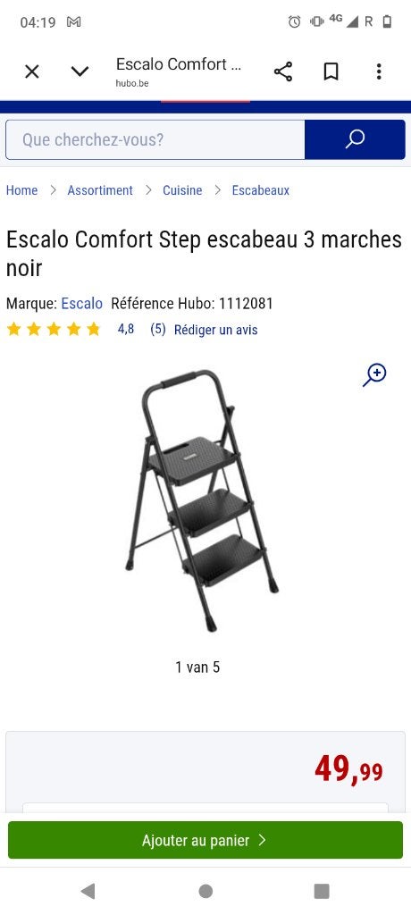 Escabeau 3 marches neuf, Bricolage & Construction, Neuf, Pliable ou rétractable/escamotable, Moins de 2 mètres, Échelle