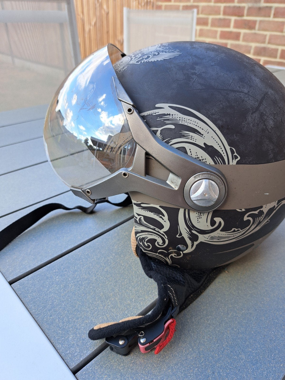 Mooie Retro Jethelm Beon Design S XS, Fietsen en Brommers, Ophalen of Verzenden, Gebruikt, Extra small of kleiner, Beon Design Tetro helm