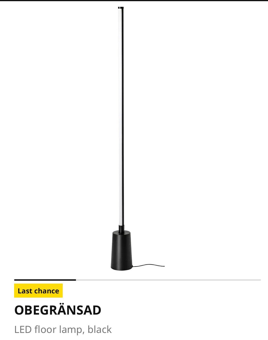 Lampe Ikea Obegränsad, Maison & Meubles, Enlèvement, Comme neuf, Autres matériaux, 150 à 200 cm