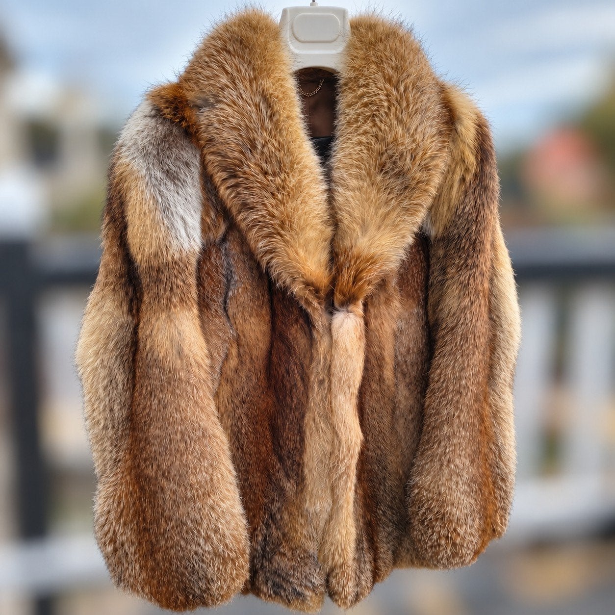 Vintage vossen bontjas | Real fur | S/M, Ophalen of Verzenden, Maat 36 (S), Bruin