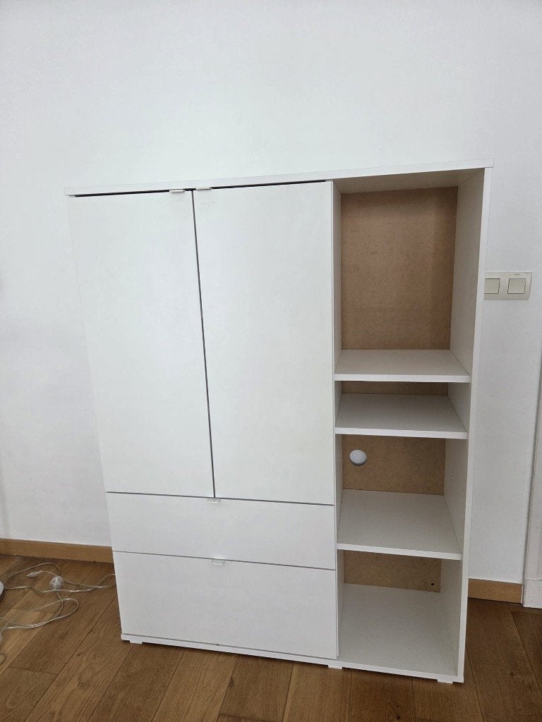 Armoire IKEA blanche avec tiroirs, 25 à 50 cm, Klassiek, Comme neuf, 100 à 150 cm