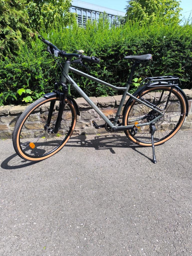 Vélo tout chemin cadre haut ACTV 500 vert Rockrider