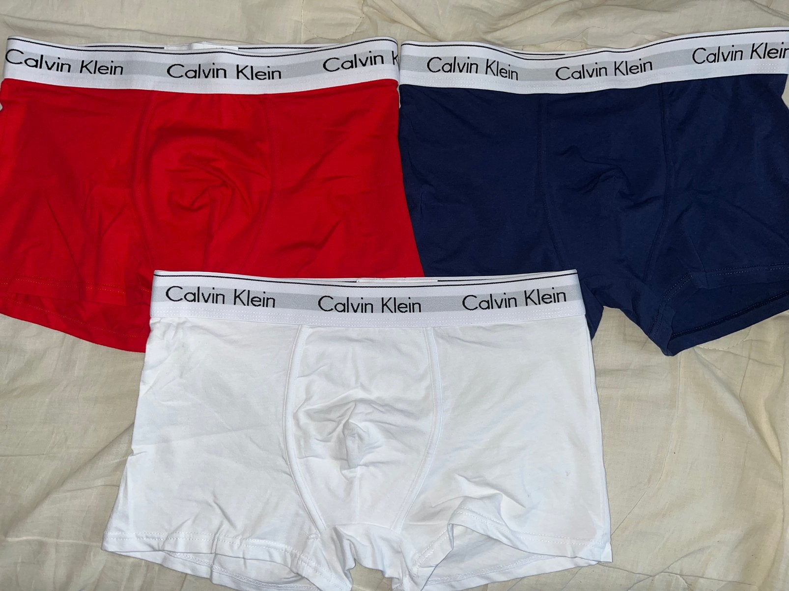 Pack trois caleçons calvin klein, Enlèvement ou Envoi, Bleu, Boxer