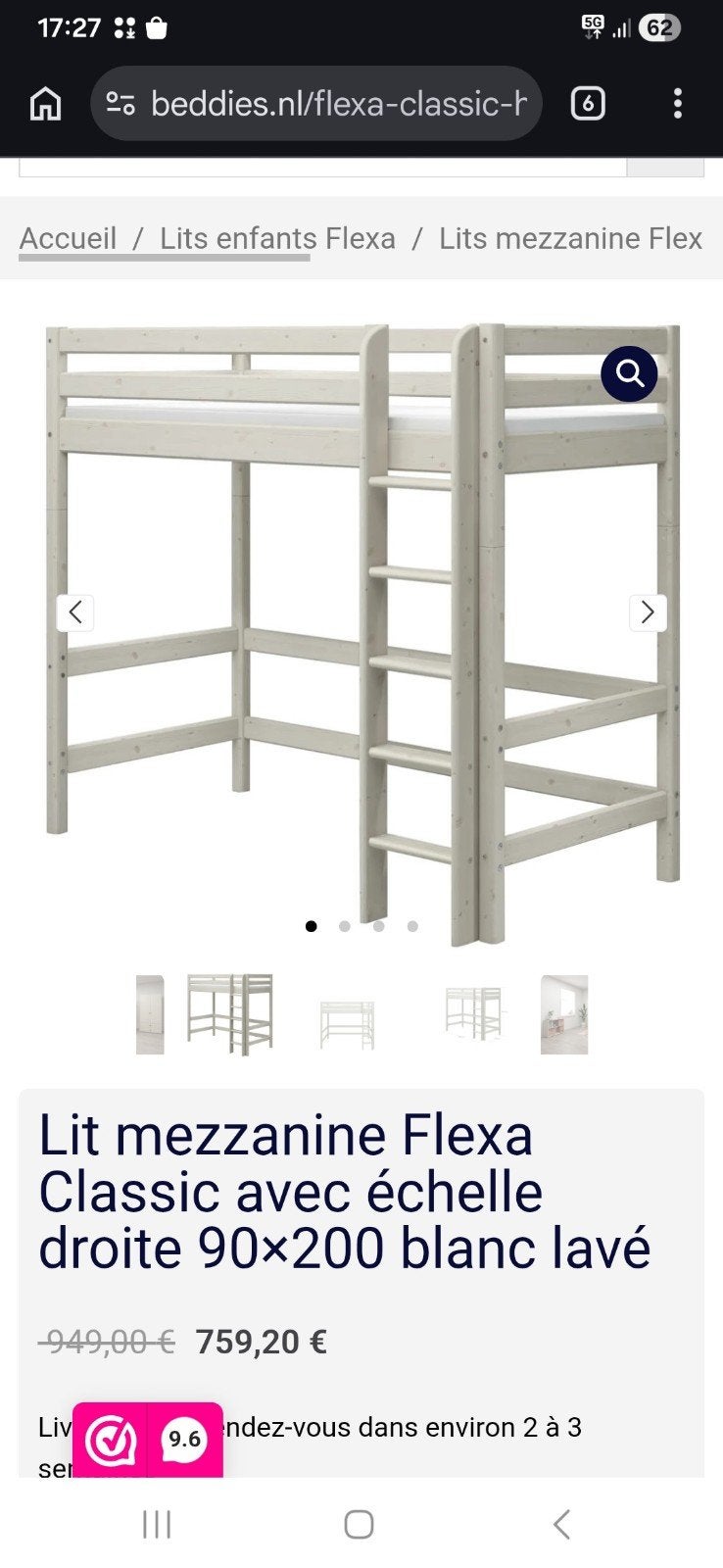 Lit modulable FLEXA, Maison & Meubles, Chambre à coucher | Lits superposés & Lits mezzanines, Utilisé, 90 cm, 200 cm, Une personne