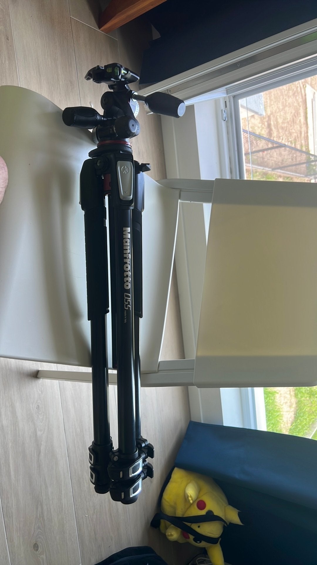 statief manfrotto 055, Audio, Tv en Foto, Fotografie | Statieven en Balhoofden, Ophalen, Zo goed als nieuw, Manfrotto
