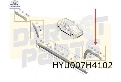 Hyundai Inster (1/25-) Wielkuiplijst Rechts voor Origineel!, -, -, Nieuw, Ophalen of Verzenden