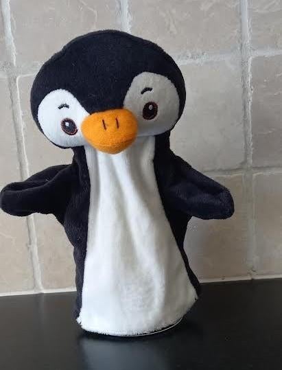 Handpop Pinquin, Kinderen en Baby's, Speelgoed | Knuffels en Pluche, Zo goed als nieuw, Ophalen of Verzenden