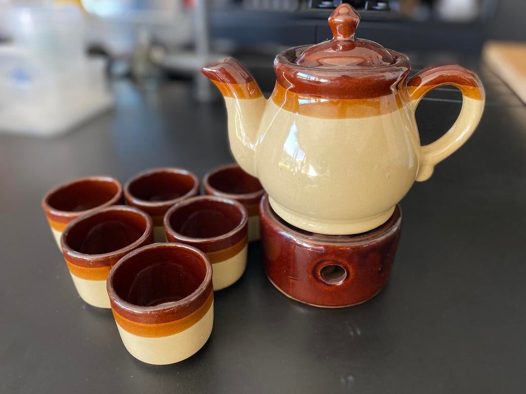 Vintage theepot en tasjes, Antiek en Kunst, Ophalen of Verzenden
