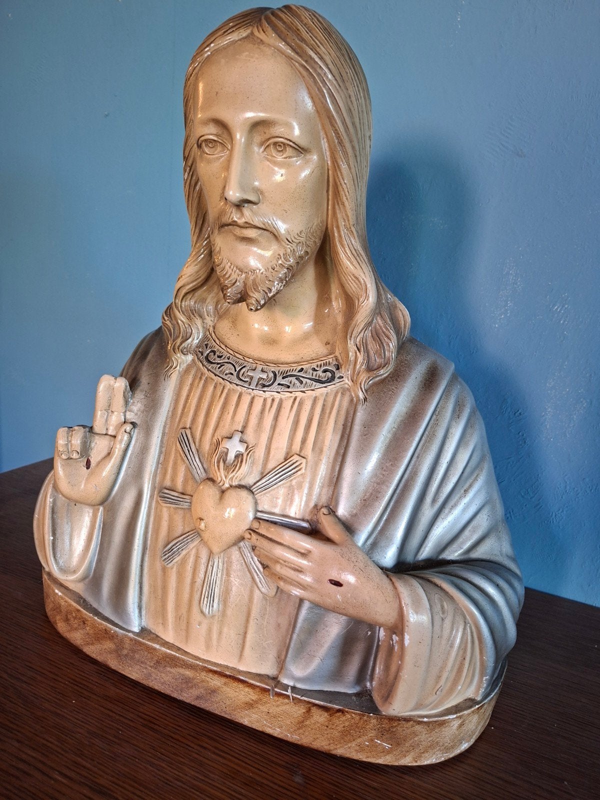 Heilig Hart v Jezus, Antiek en Kunst, Antiek | Religieuze voorwerpen, Ophalen