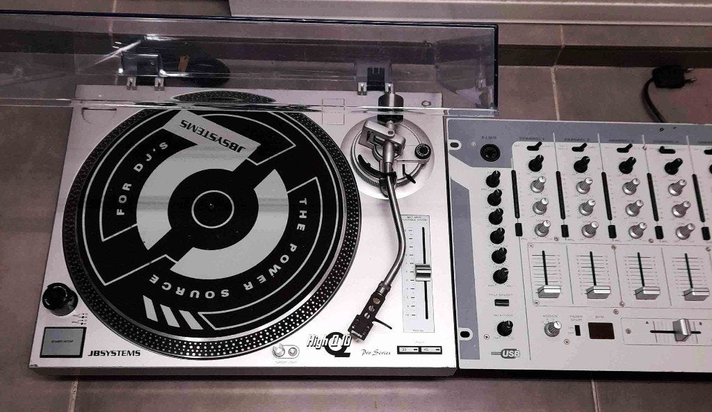 2 platenspelers en mengpaneel alles apart TK/beluisteren, Enlèvement ou Envoi, Comme neuf, Tourne-disque, Réglage pitch