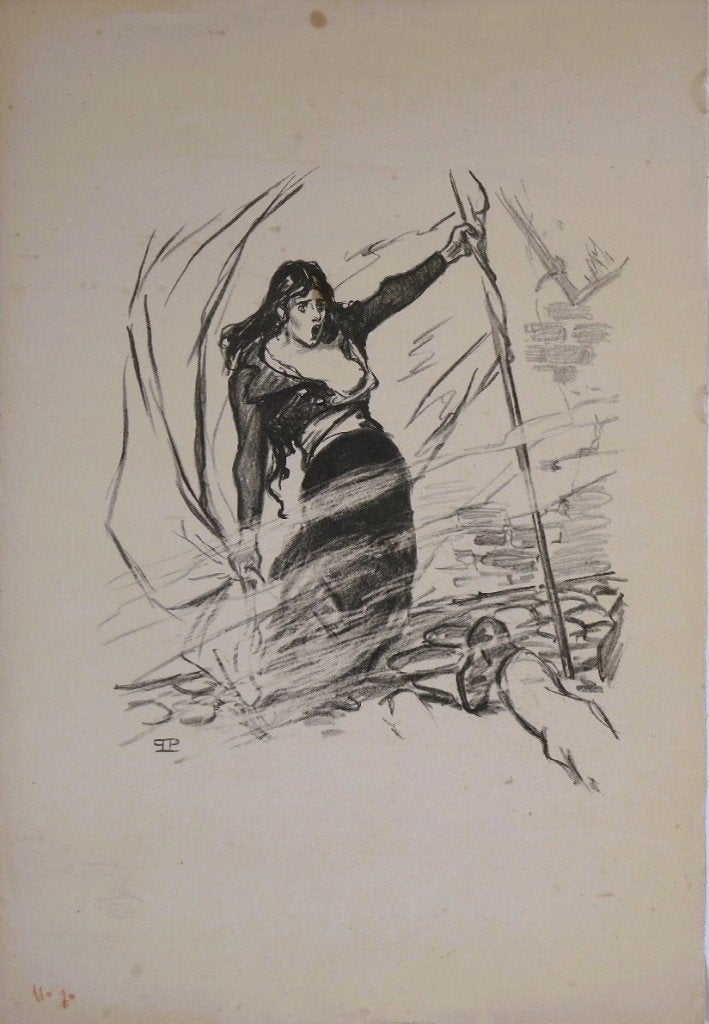 Théophile Steinlen litho "Résistance", 1894 genummerd 70/110, Antiek en Kunst, Kunst | Litho's en Zeefdrukken, Ophalen, Overige onderwerpen