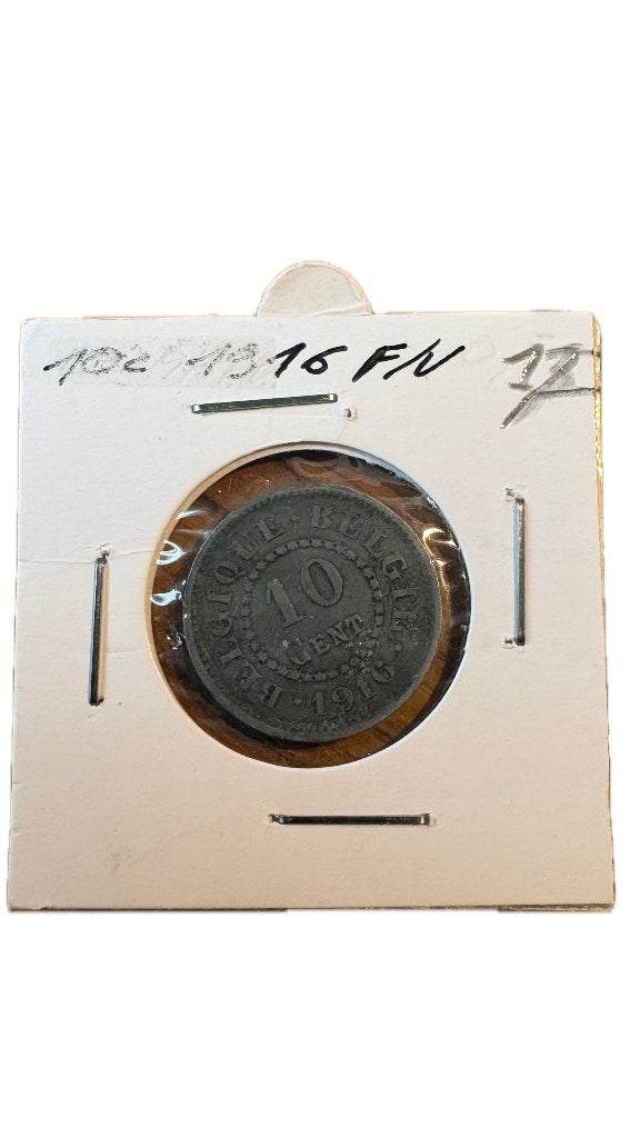 ALBERT I: 10 CENT bezetting 1916FV, Postzegels en Munten, Munten | België, Ophalen of Verzenden