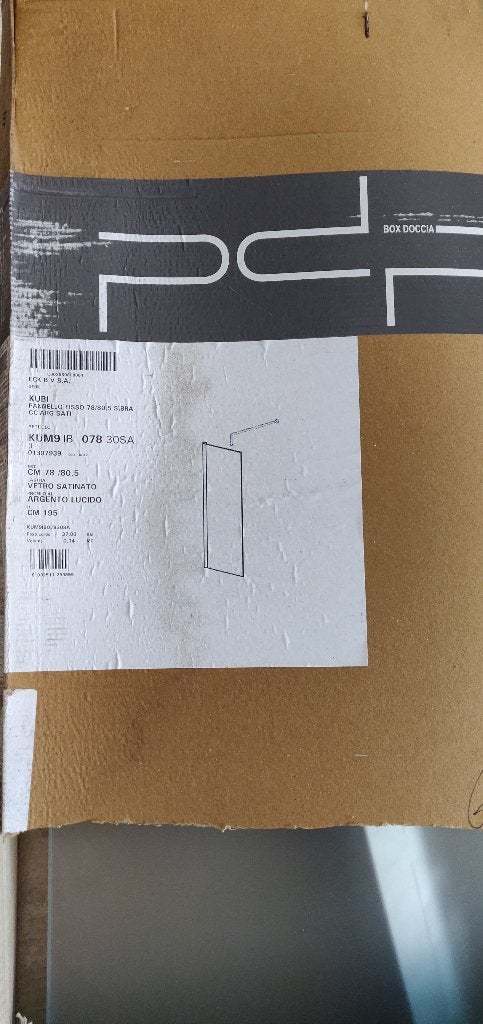 vaste douchewand 195x78cm, Ophalen, Nieuw, Glas, Douche