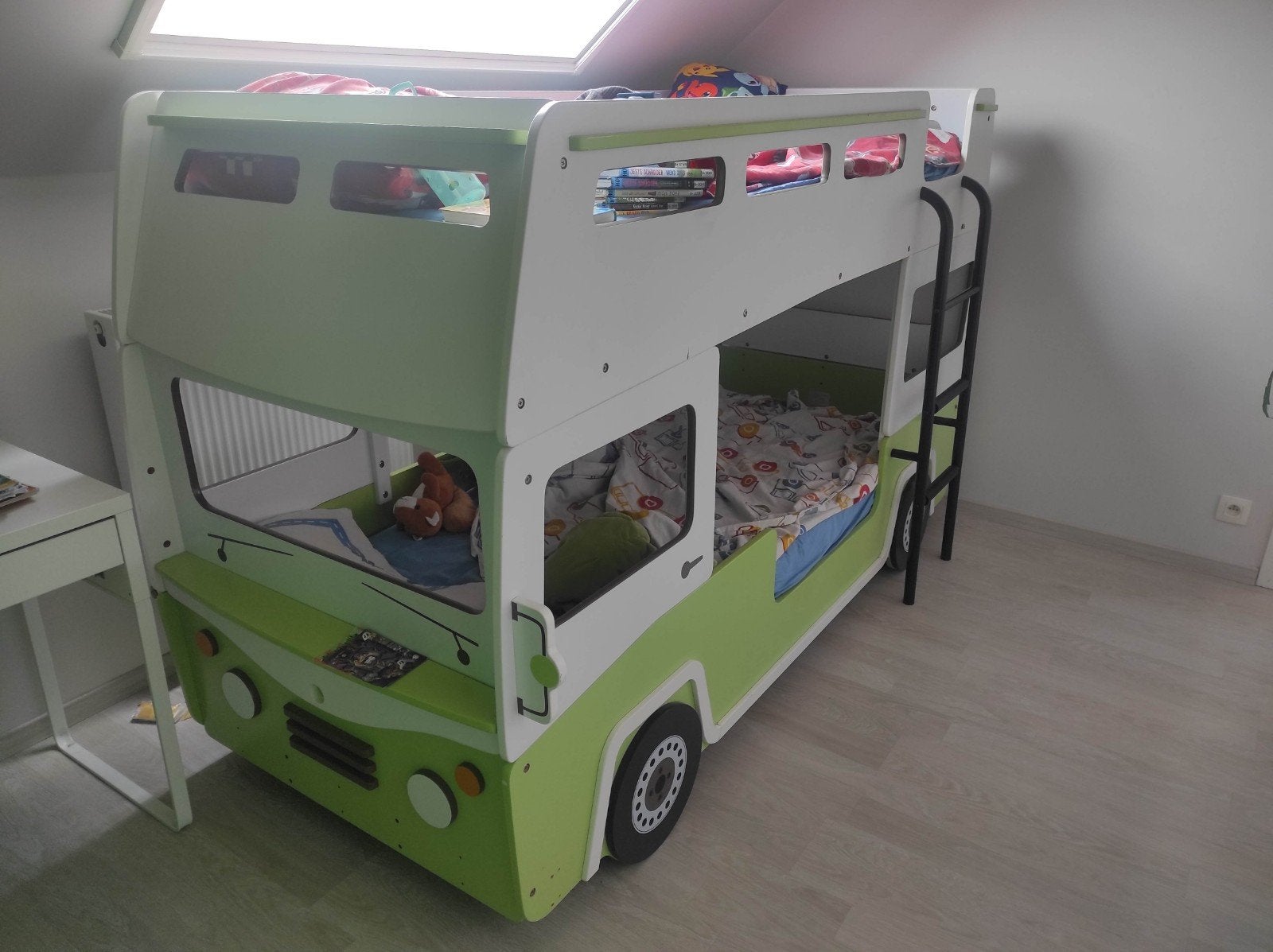 Stapelbed bus, Ophalen, Stapelbed