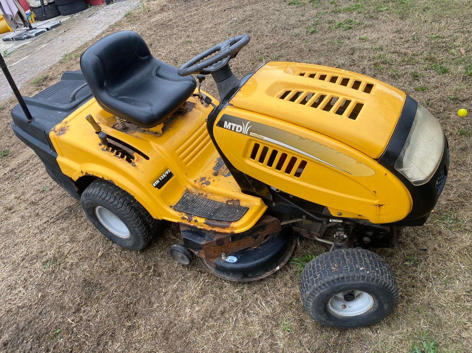 Zitmaaier MTD sunline opvangbak met mulcher, Ophalen, Gebruikt, Elektrische starter, 90 tot 120 cm