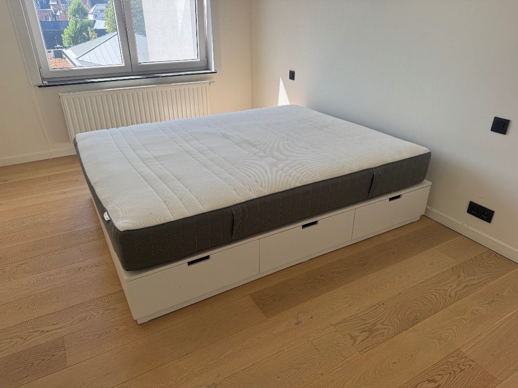 Lit 160 x 200 avec 6 tiroirs, matelas compris (comme neuf), Maison & Meubles, Chambre à coucher | Lits, Comme neuf, Enlèvement