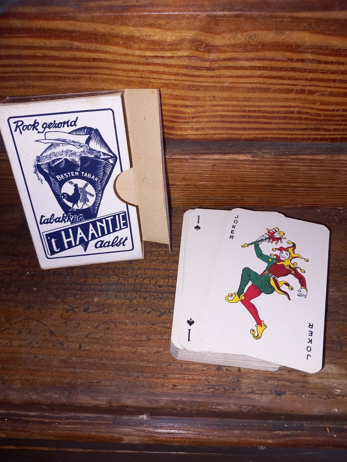 Tabakken 't Haantje Aalst 52 speelkaarten +joker., Verzamelen, Ophalen of Verzenden