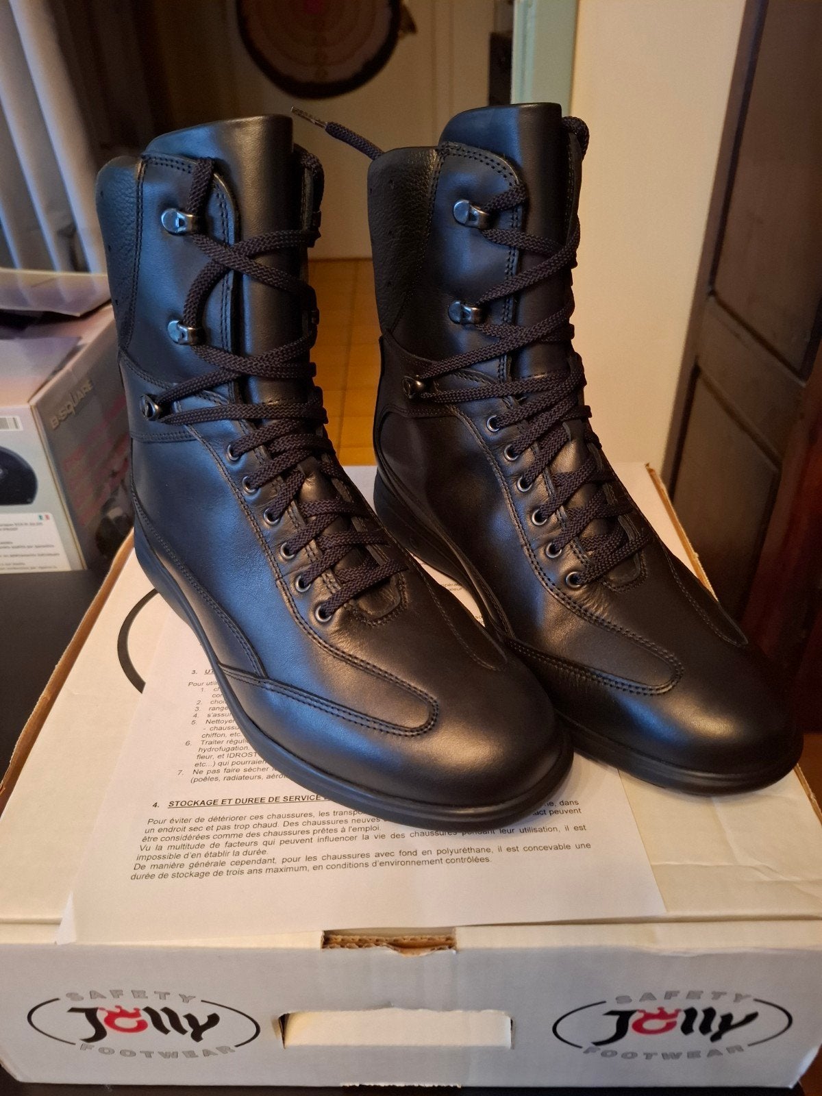 JOLLY 2127/A leren tactische laarzen Nieuw met p42 doos, Kleding | Heren, Zwart, Boots, Nieuw, Ophalen of Verzenden