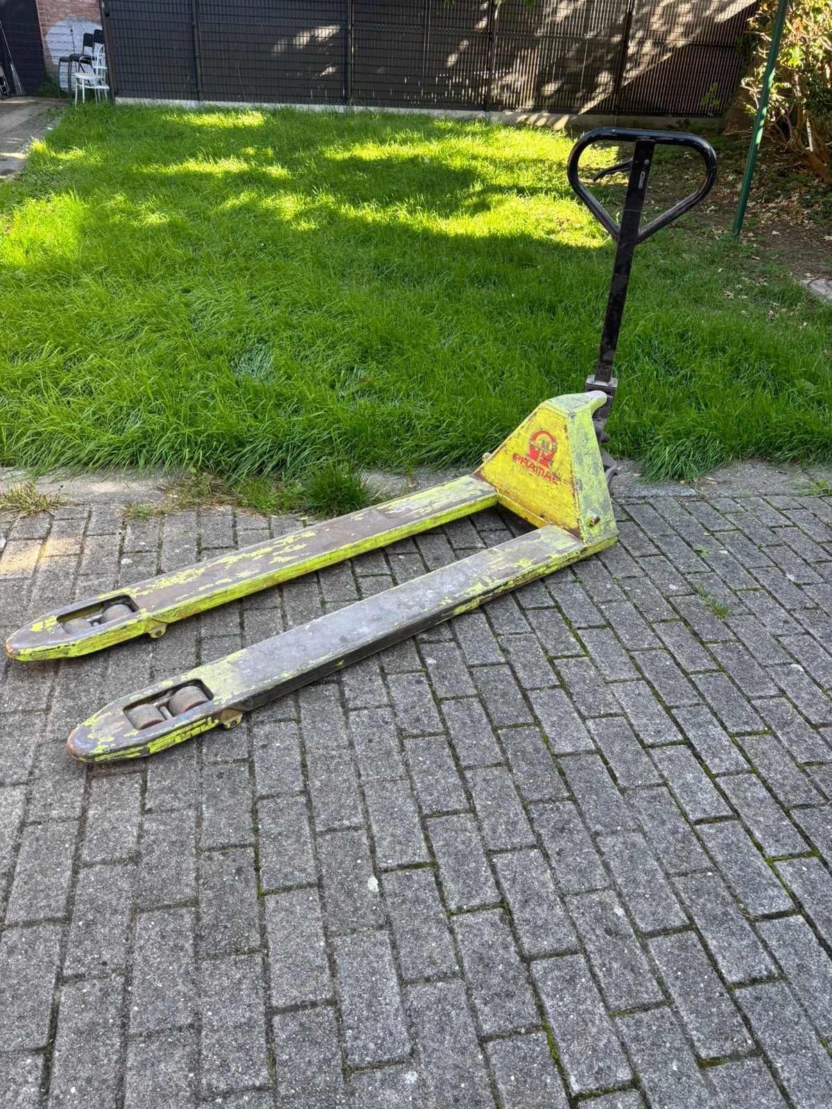 PRAMAC transpallet – extra lange vorken 150 cm, Ophalen, Gebruikt