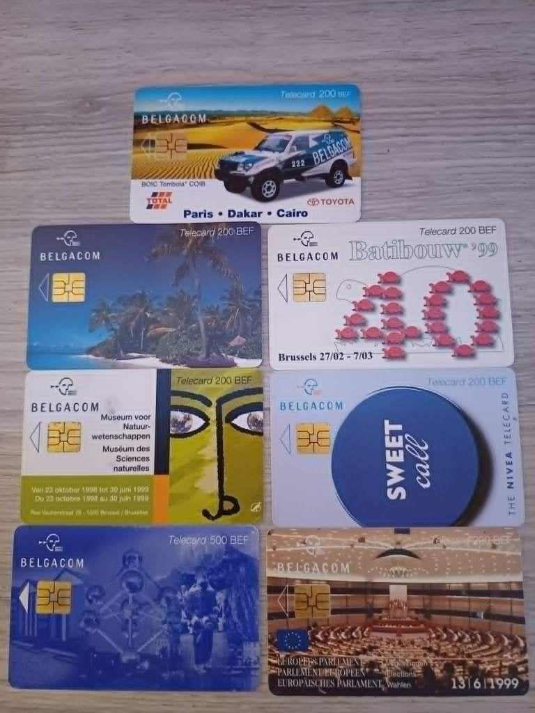 Lot de 7 télécartes belges Belgacom anciennes, Collections, Cartes de téléphone, Envoi