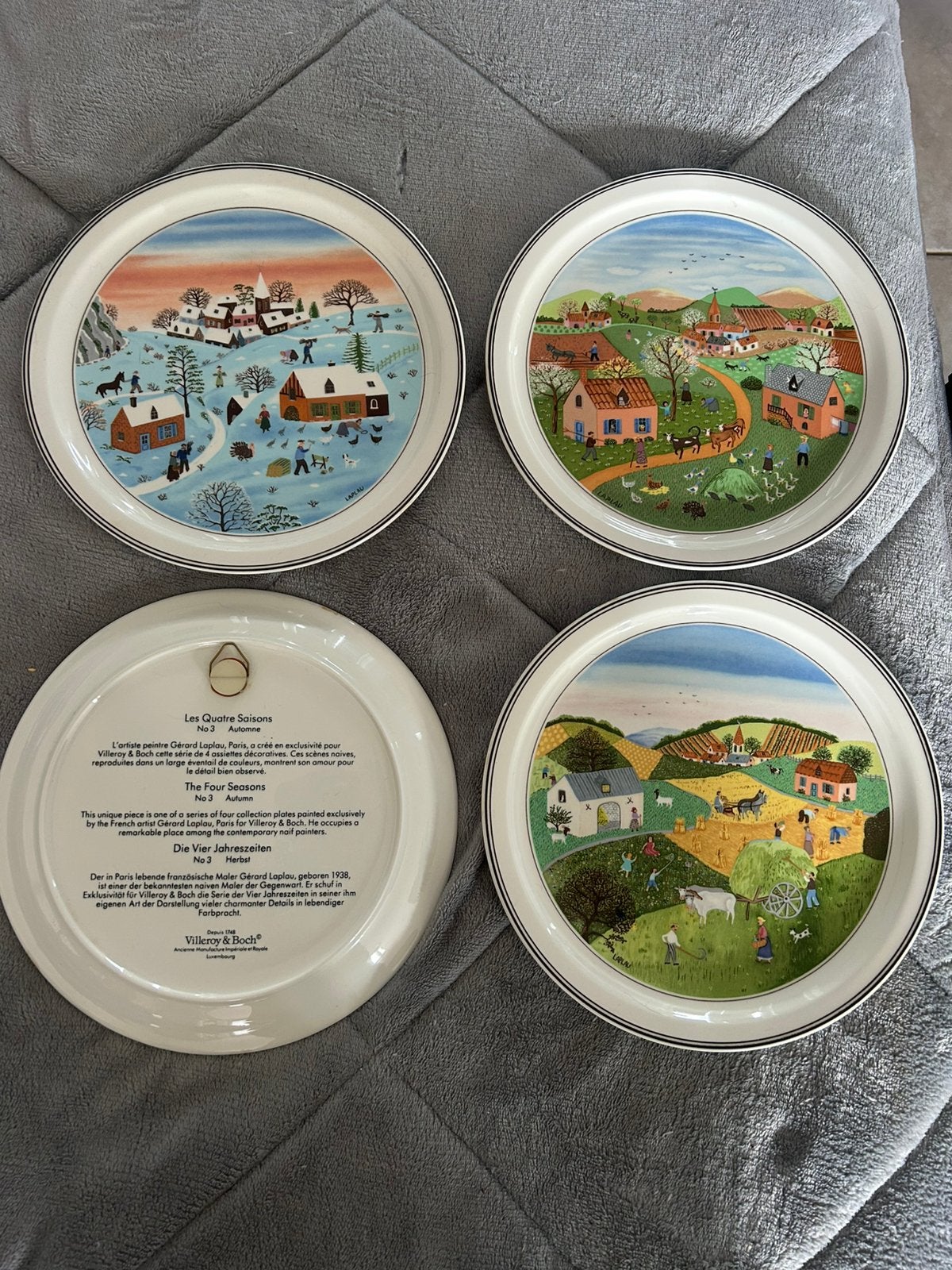 Assiettes villeroy et boch 4 saisons, Antiquités & Art, Enlèvement