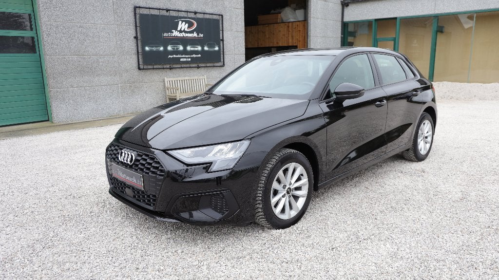 Audi A3 1,0TFSi 2022 GPS-Cruise-Apple-Android-PDC-Carplay, Verwarmde buitenspiegels, 109 g/km, Zwart, Bedrijf