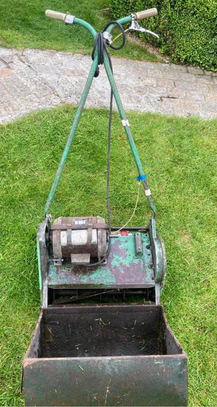 Elektrische kooimaaier Flandria, Ophalen, Gebruikt, Elektrische grasmaaier, Opvangbak