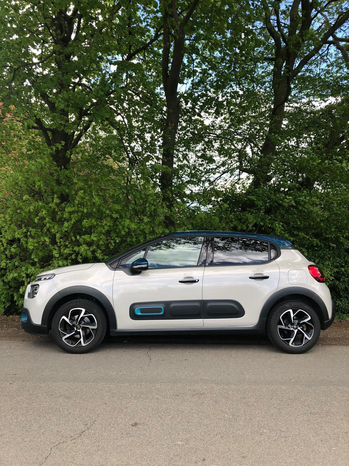 Citroen C3 diesel beige metallic/ groenblauw, Voorwielaandrijving, Stof, Euro 6, Beige