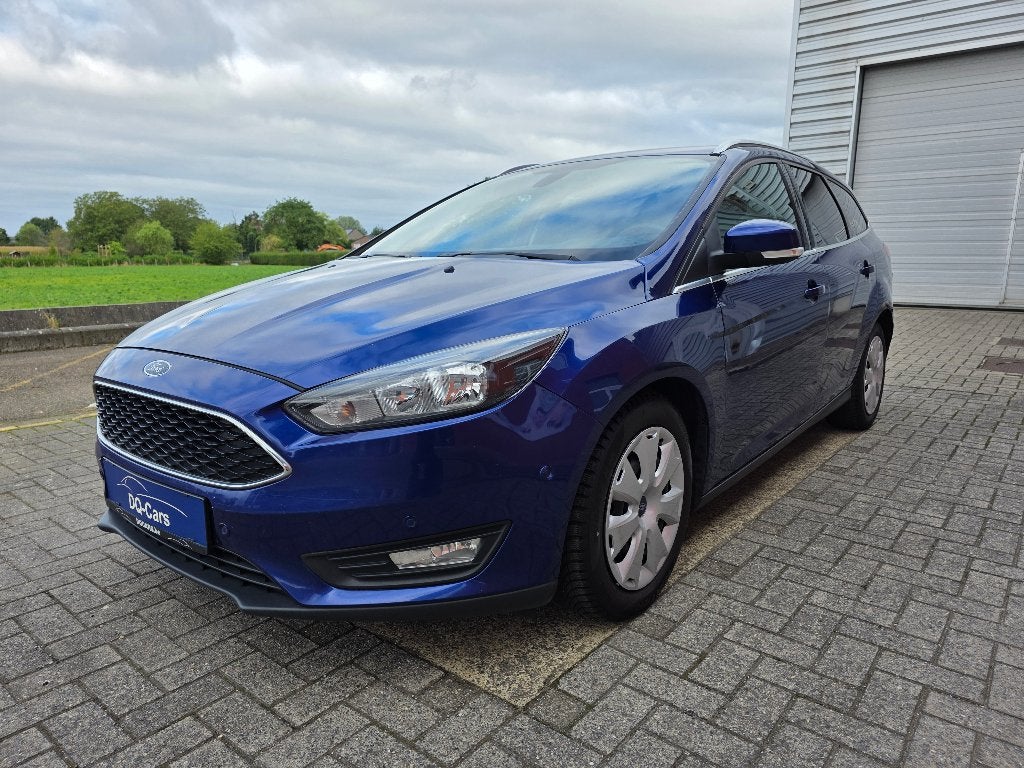 Ford Focus EcoBoost - 03/2018, Auto's, Stof, 110 g/km, Blauw, Bedrijf