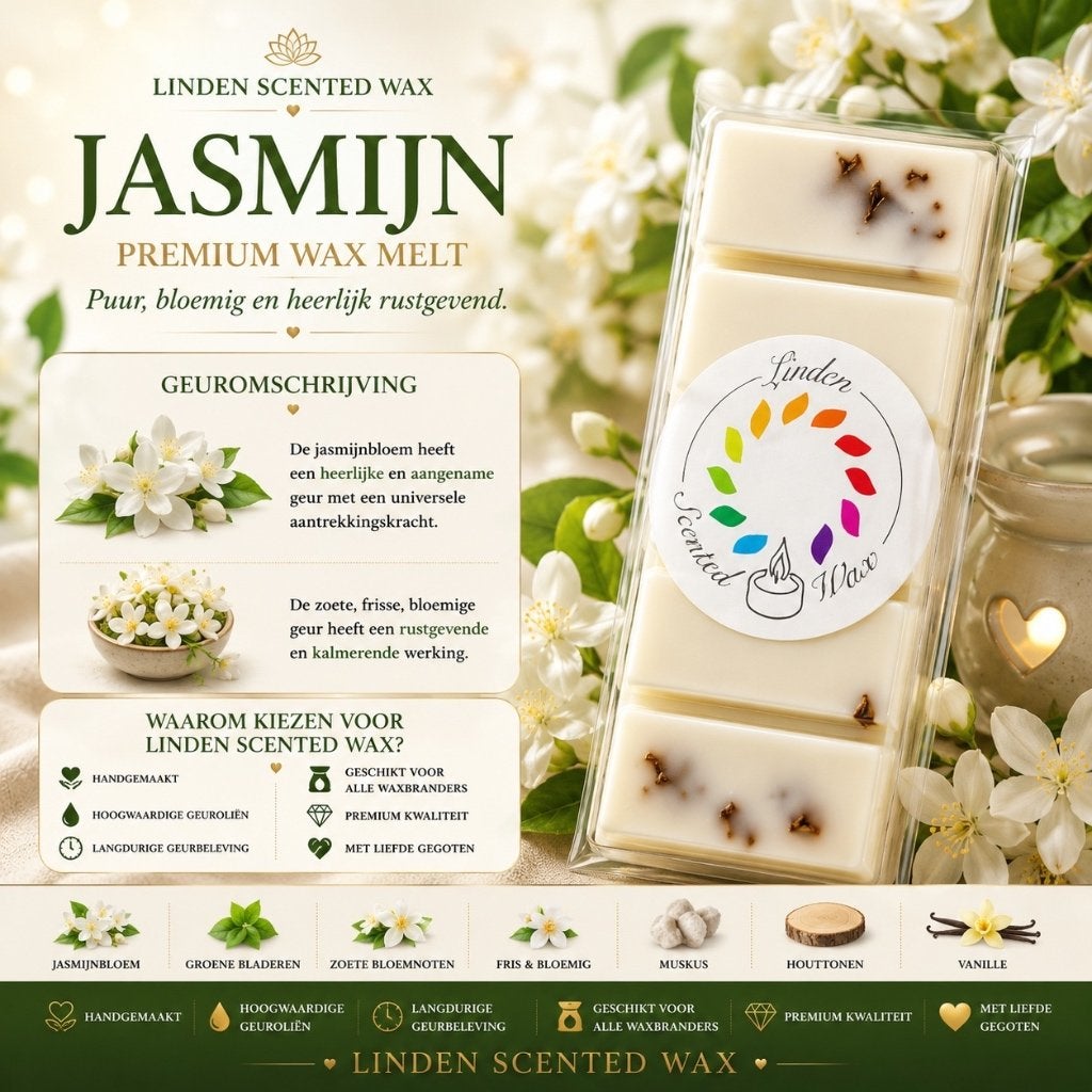 Parfum Waxmelts JASMINE Flower Waxmelt Snapbar, Enlèvement ou Envoi, Neuf, Cire, Bougie