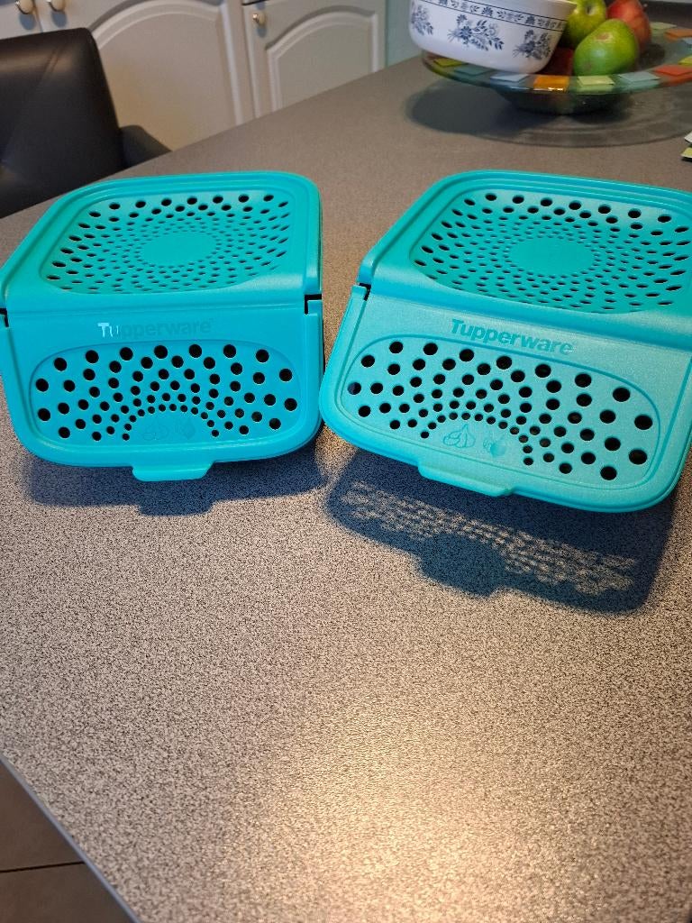 2 ajuin-lookbakjes, TUPPERWARE,NIEUW, Enlèvement, Neuf, Bleu, Boîte
