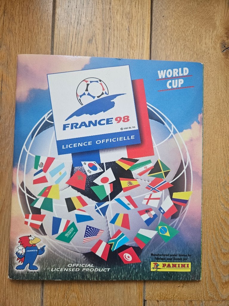 PANINI France 98 album volledig, Ophalen of Verzenden, Zo goed als nieuw, Speelkaart(en)