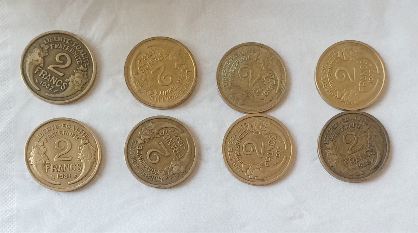 2 Franse Franken Morlon 1931-1939, Postzegels en Munten, Munten | Europa | Euromunten