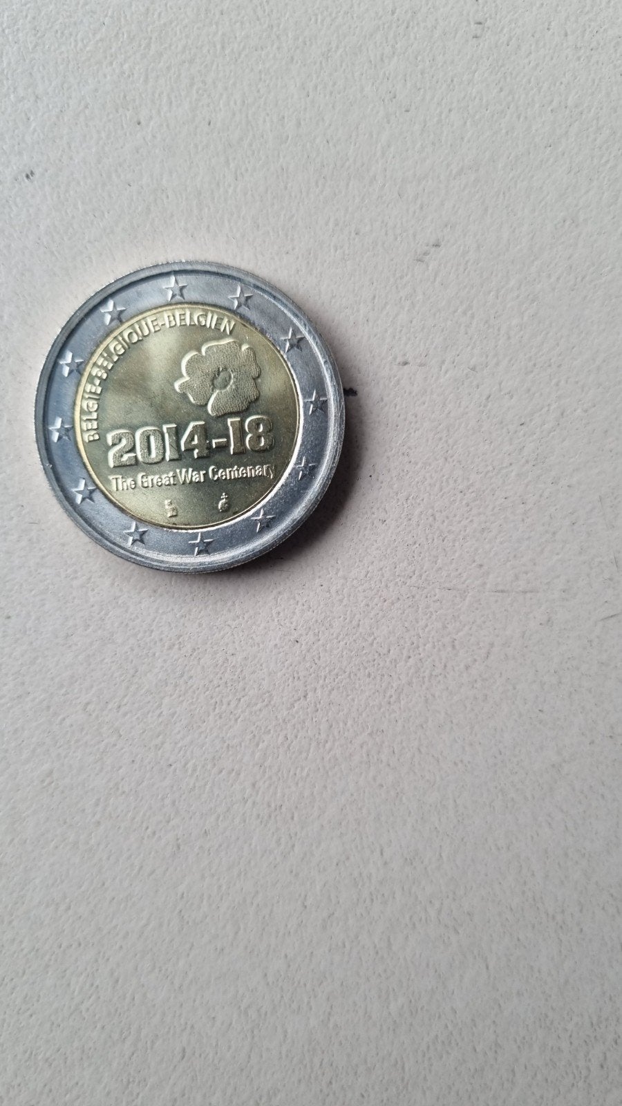 fin de la Première Guerre mondiale 1914-1918, Timbres & Monnaies, Enlèvement ou Envoi, Belgique, 2 euros