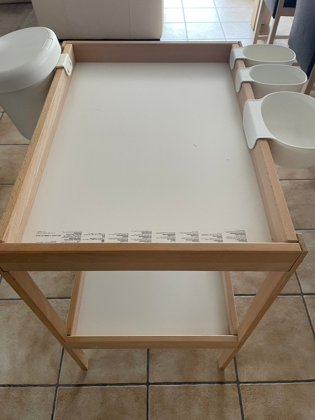Verzorgingstafel ikea met bakjes, Kinderen en Baby's, Badjes en Verzorging, Ophalen, Gebruikt, Overige merken