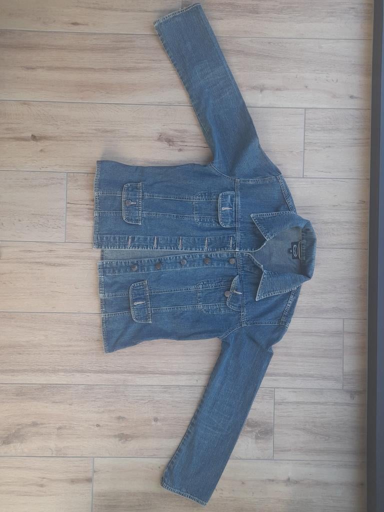 Tof jeans vestje maat medium, Kleding | Dames, Ophalen of Verzenden, Blauw