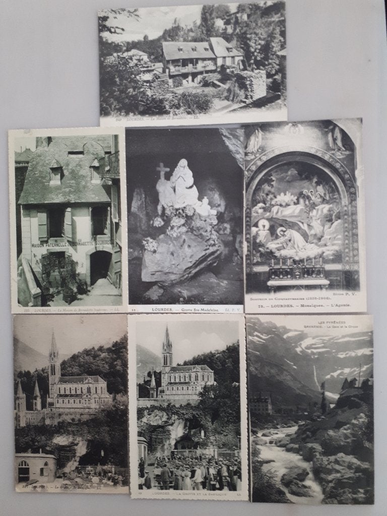 7 OUDE POSTKAARTEN ; Lourdes Maison BERNADETTE etc. Ref.R9, Verzamelen, Postkaarten | Buitenland, Ophalen of Verzenden, Voor 1920