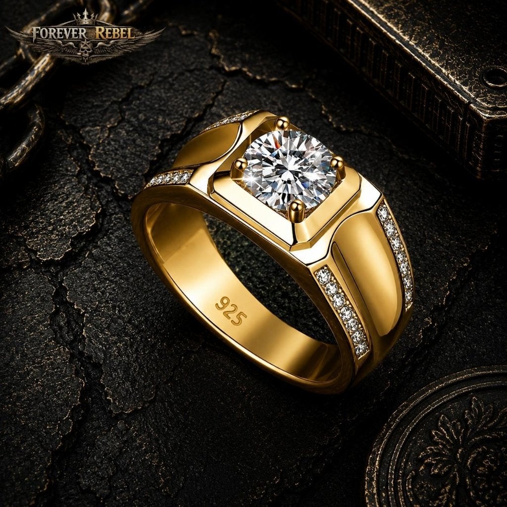 Imperium Ice Moissanite Ring 925 Zilver - Diverse Maten, Neuf, Or, Avec pierre précieuse, Homme