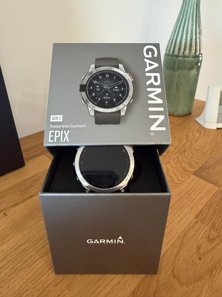 Garmin Epix Gen 2 Silver – Inclusief Factuur & Laadkabel, Gebruikt, Ophalen of Verzenden, Garmin Epix Gen 2, Waterdicht