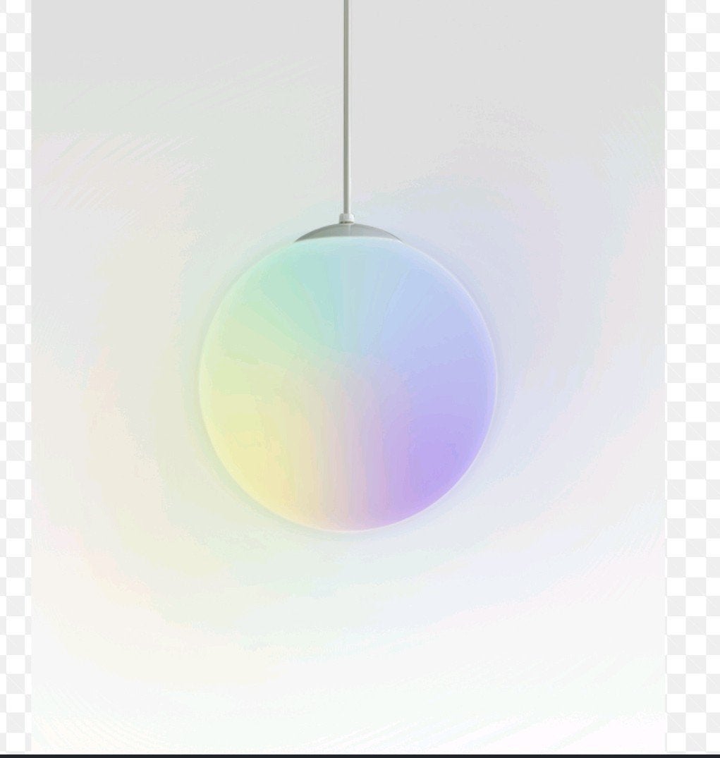 Glazen bol led hanglamp, Ophalen, Gebruikt, Glas