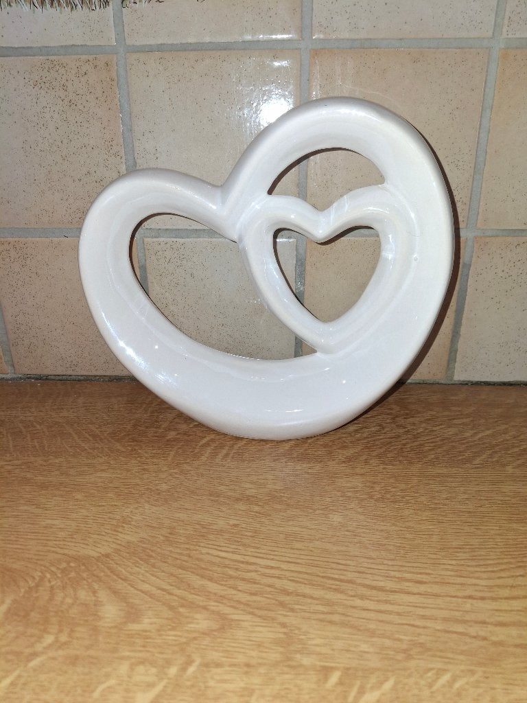 Décoration coeurs, Huis en Inrichting, Woonaccessoires | Overige, Ophalen of Verzenden, Gebruikt, Wit