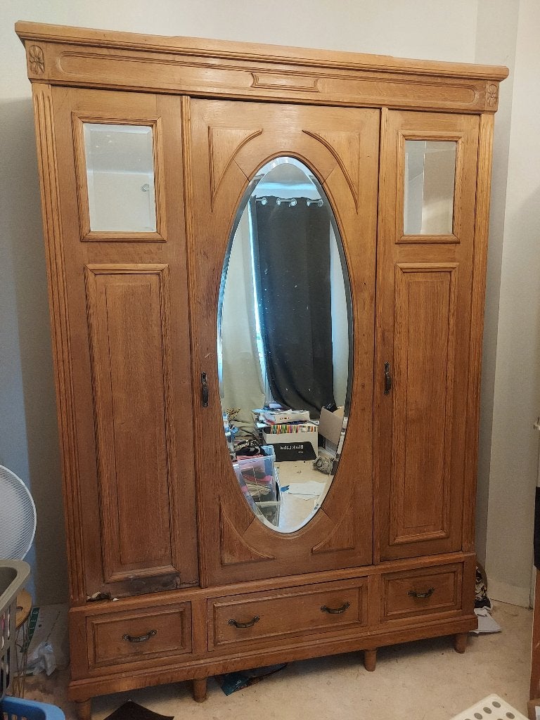 Garde robe, Enlèvement, Utilisé, Chêne, Avec tablette(s)