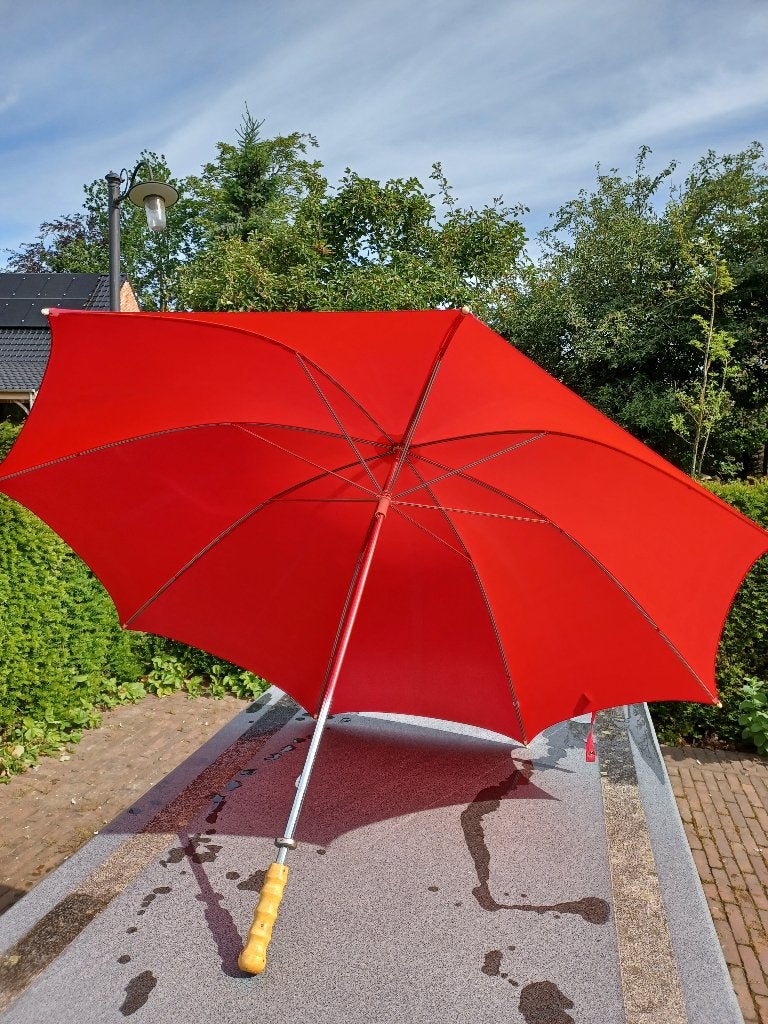 groot, rood regenscherm/zonnescherm (diameter 132 cm), Ophalen of Verzenden, Nieuw, Rood