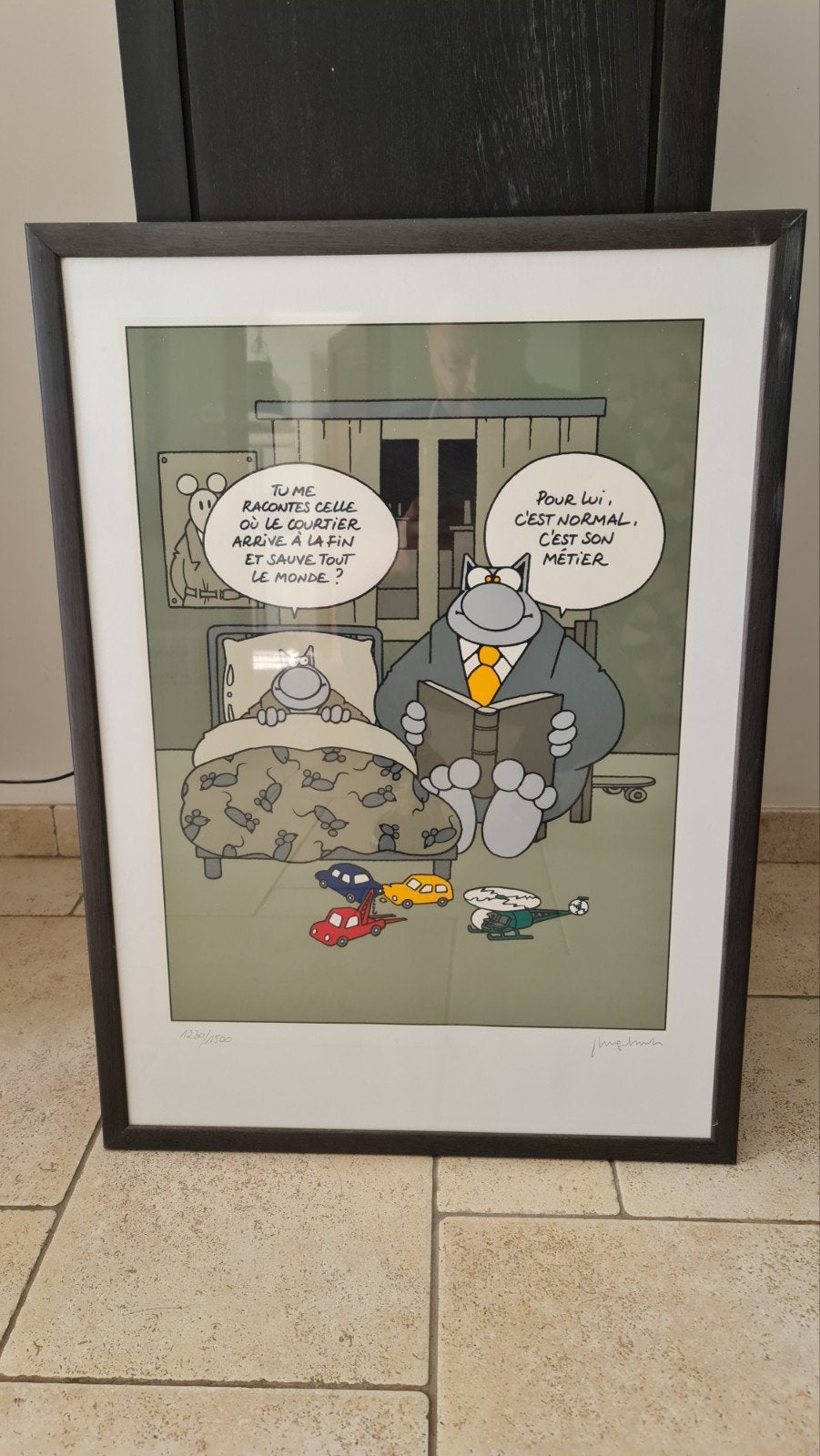 geluck Philippe le chat, Enlèvement, Lithographie