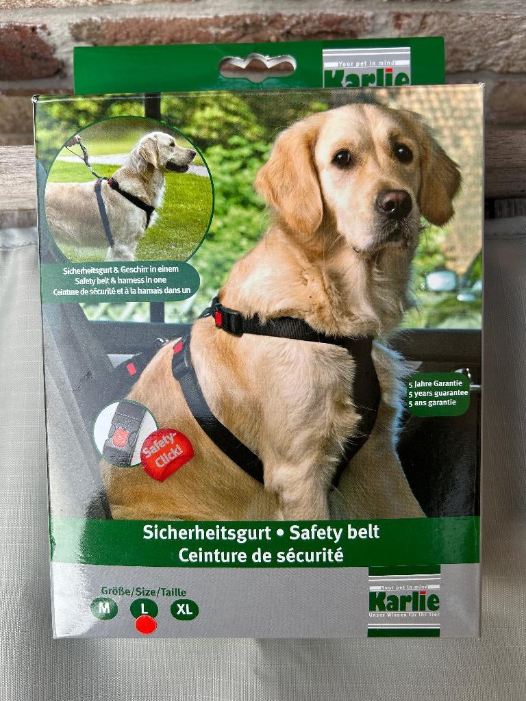KARLIE NIEUWE VEILIGHEIDSGORDEL VOOR HONDEN MAAT L, Ophalen of Verzenden, Nieuw