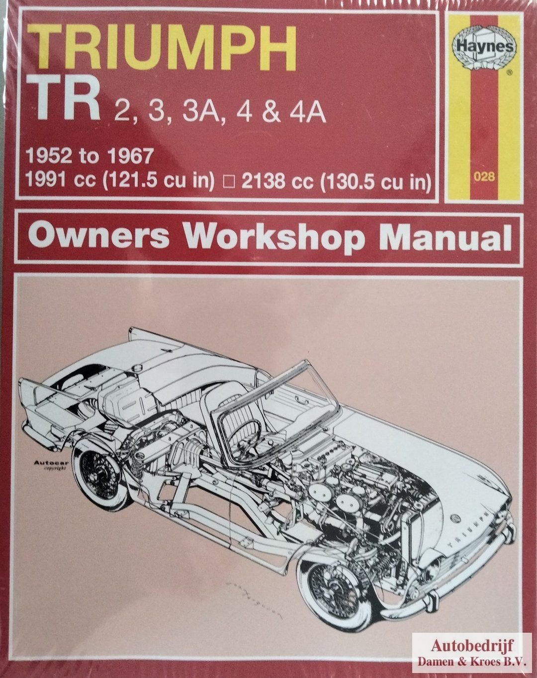 Haynes Owners Workshop Manual Triumph TR 2, 3, 3A, 4 & 4A MG, Enlèvement ou Envoi
