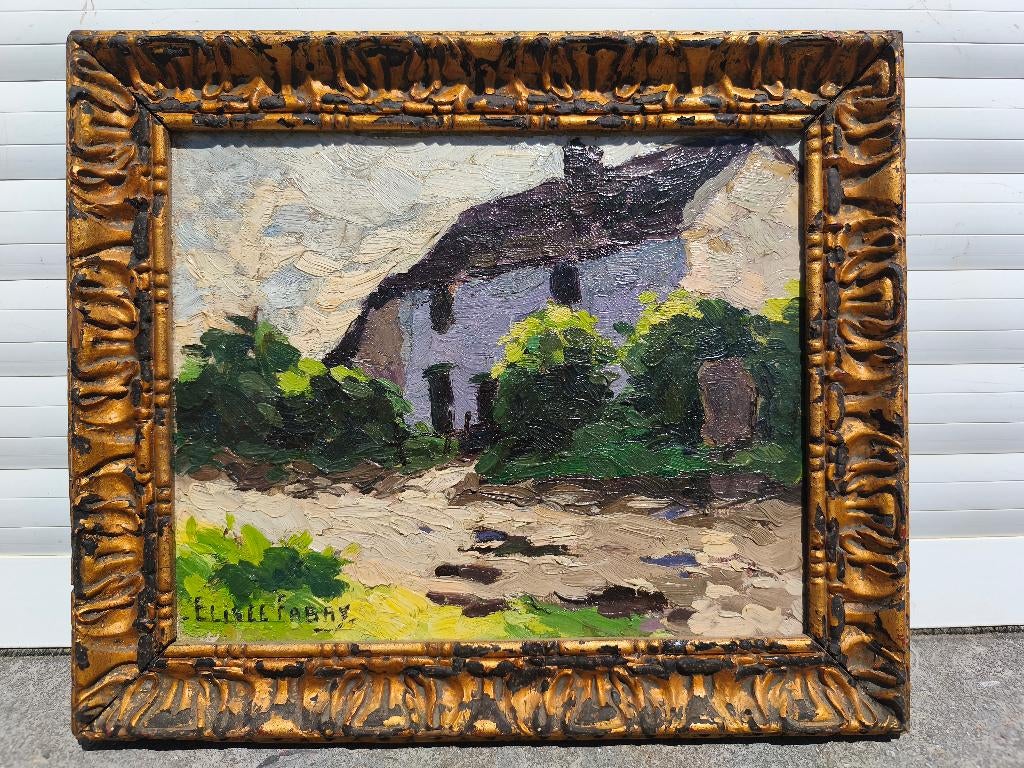 Huile sur toile signe Elysée fabry, Ophalen of Verzenden