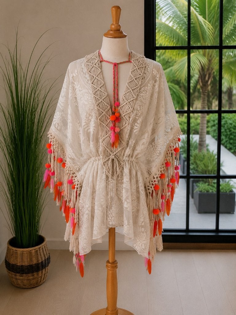 Designer Laurie & Joe Boho Kaftan / Tuniek – Nieuw!, Kleding | Dames, Maat 38/40 (M), Verzenden, Laurie & Joe, Nieuw