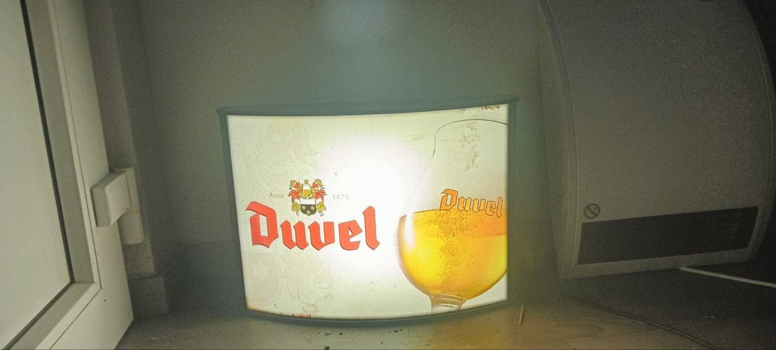 Duvel licht bord 44 cm, Ophalen of Verzenden